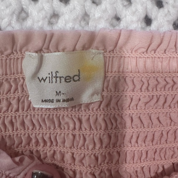 Wilfred WOMENS PINK MEDIUM Puff sleeves Crop Blouse - Picture 6 of 12